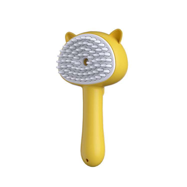 Rechargeable Cat & Dog Grooming Brush – Self-Cleaning Slicker with Mist Spray