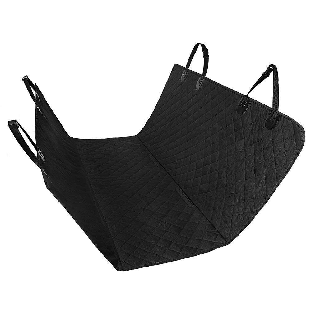 Dog Car Seat Cover with Mesh Window, Hammock Design & Storage Pocket