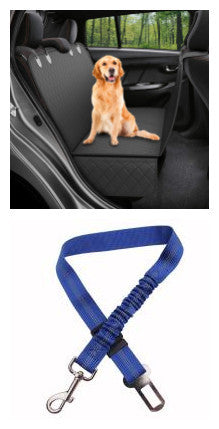 Dog Car Seat Cover with Mesh Window, Hammock Design & Storage Pocket