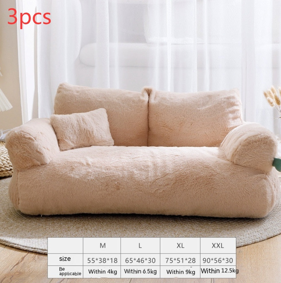 Flannel Warm Large Cat Sofa Universal Pet Kennel