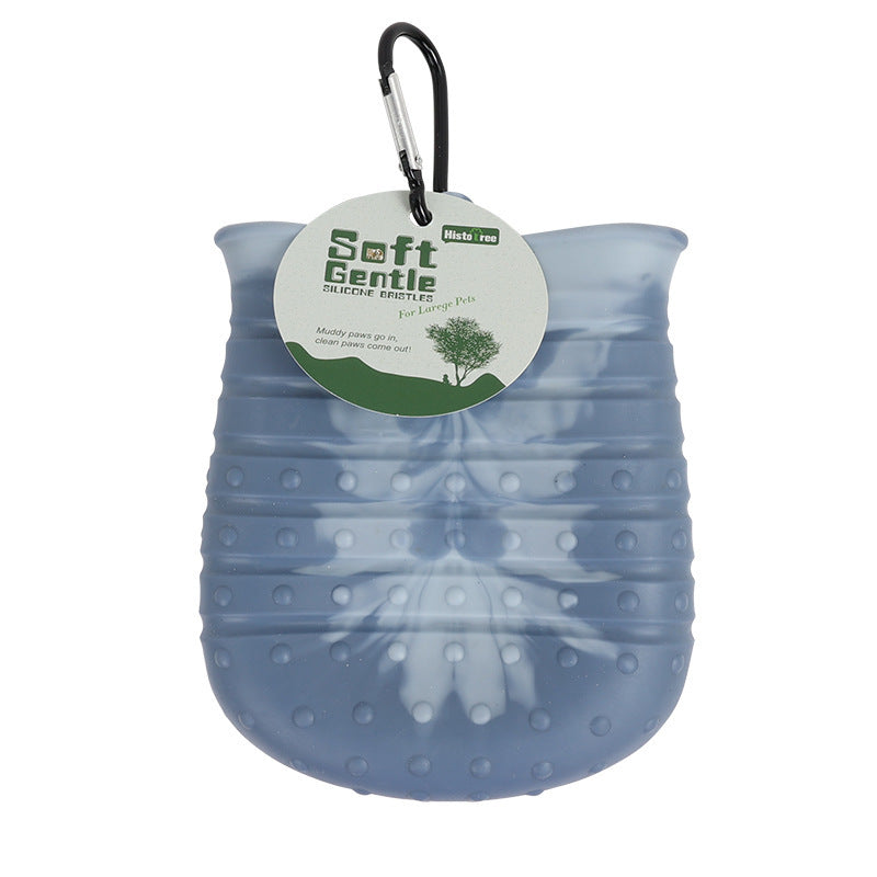 2-in-1 Dog Paw Cleaner Cup – Portable Pet Foot Washer with Soft Brush