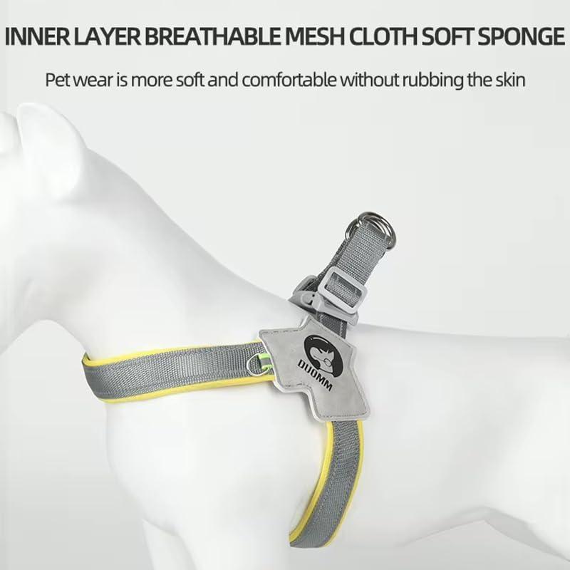 No-Pull Pet Harness with Leash Set – Adjustable Reflective Dog & Cat Harness for Walking & Training